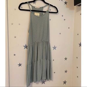 Striped Green and White Dress